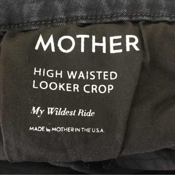 Mother High Waisted Looker Crop My Wildest Ride Wash Jeans - Picture 10 of 13